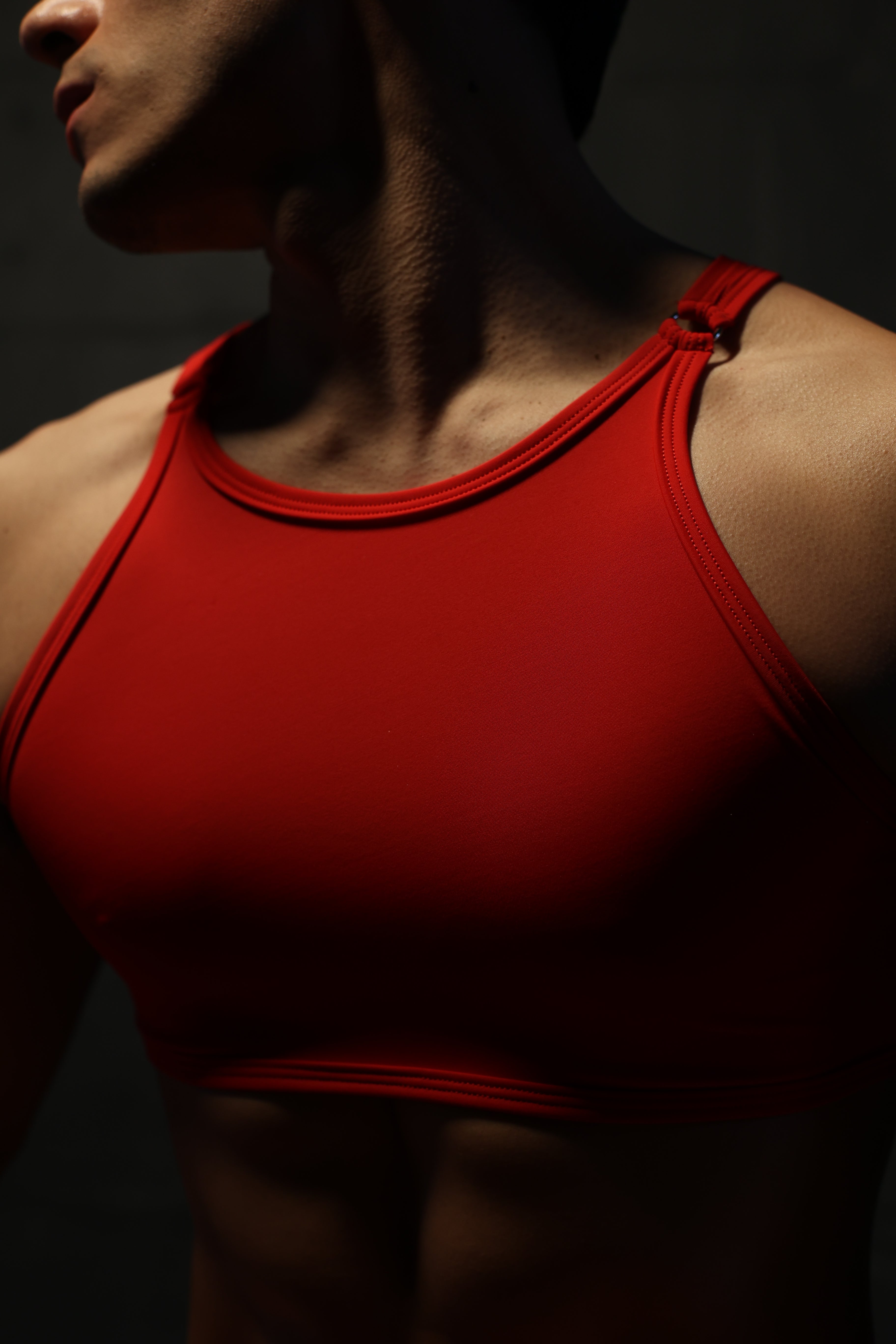 FABI'S CLOSET ROSSO RING CROP