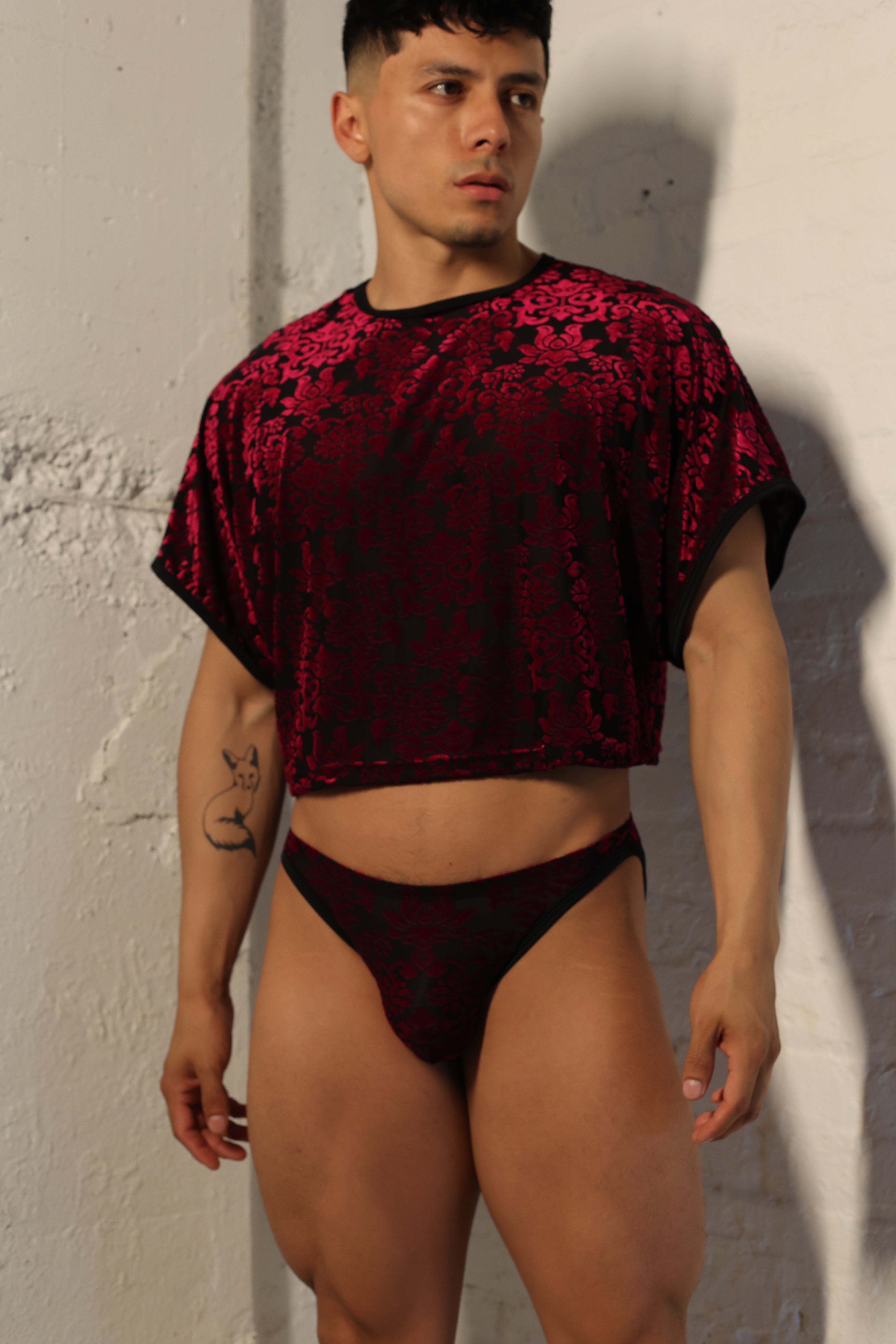 Ruby Damask Cheeky Briefs