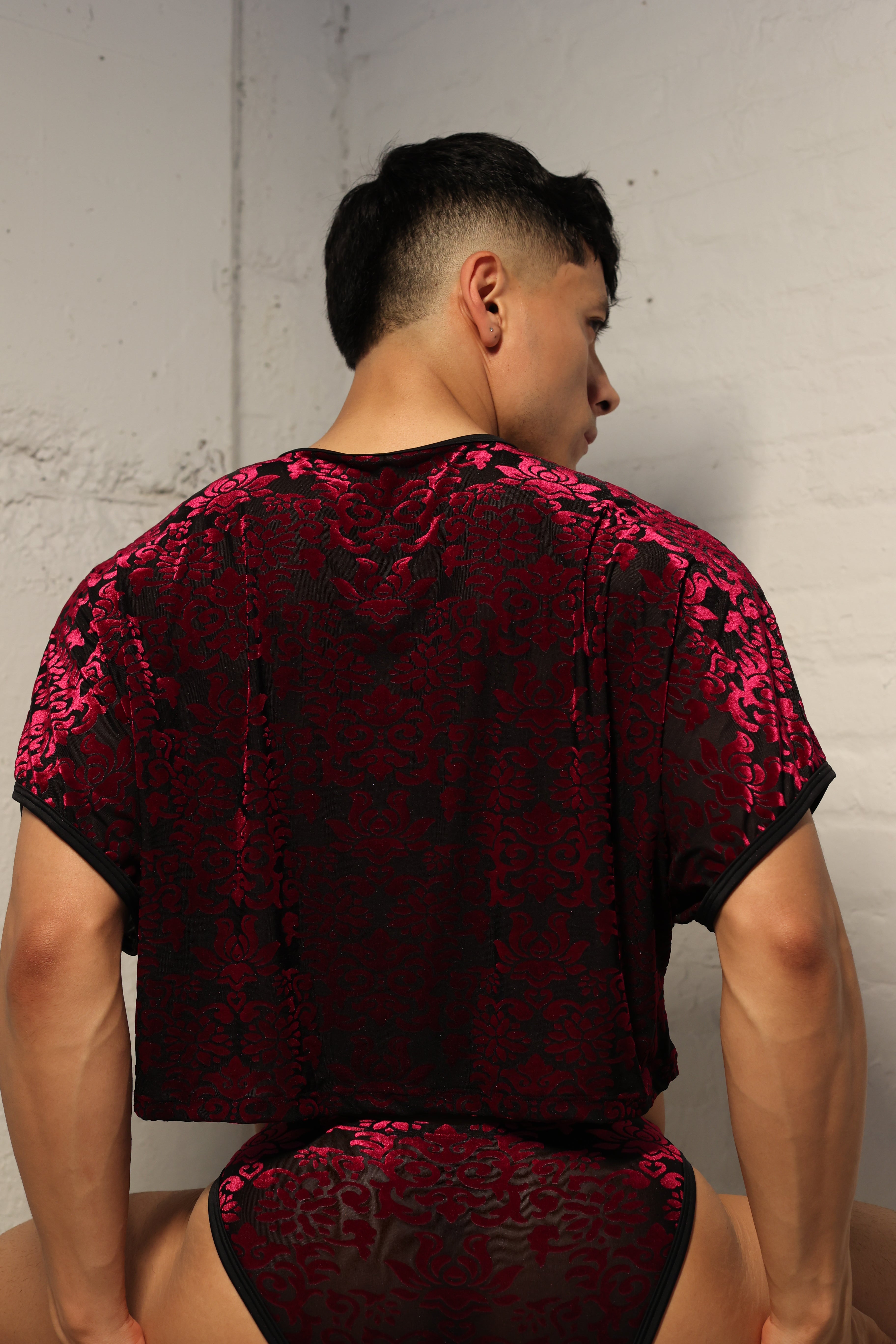 Ruby Damask Crop Top