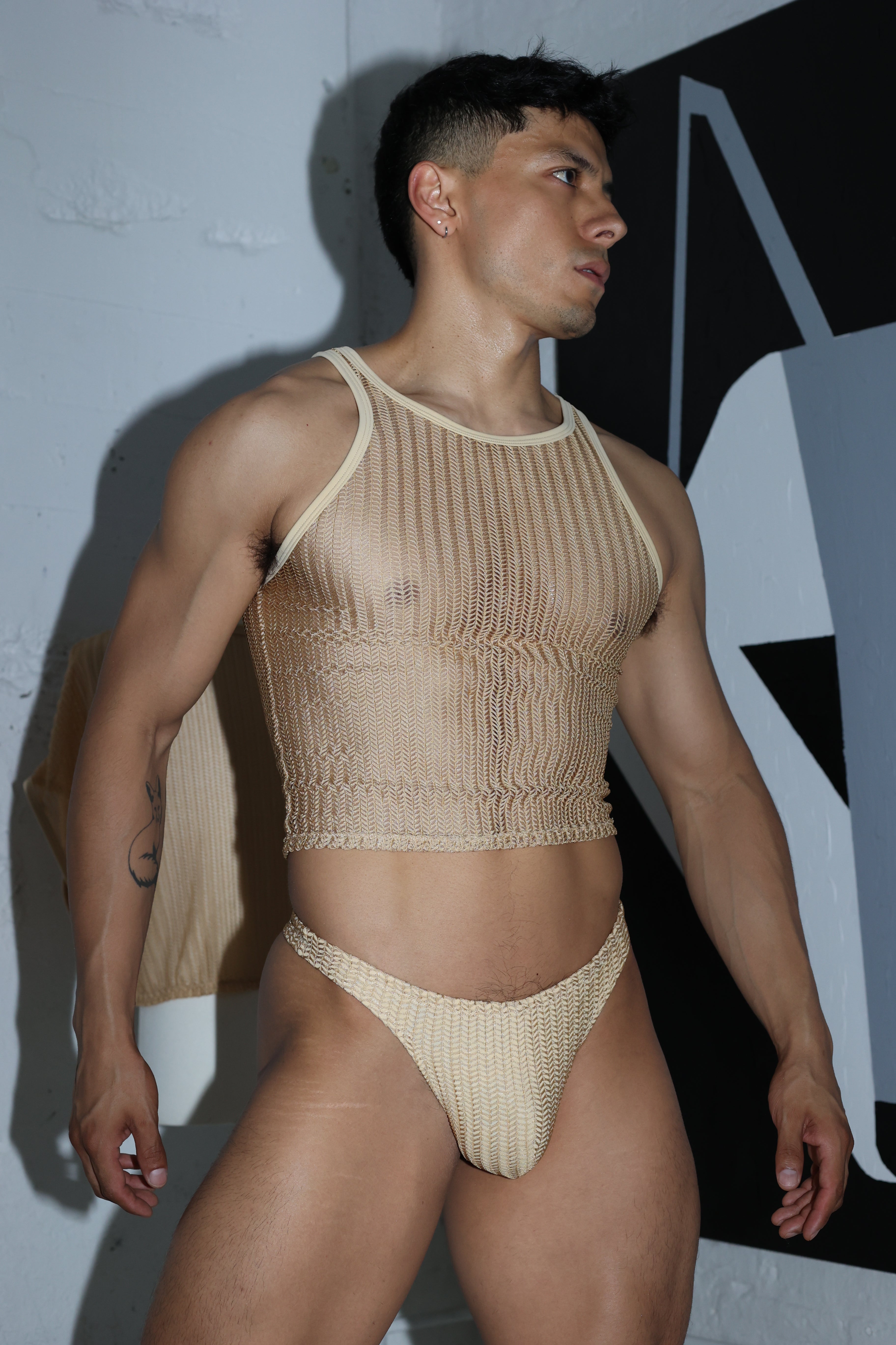 Natural Net Swim Thong