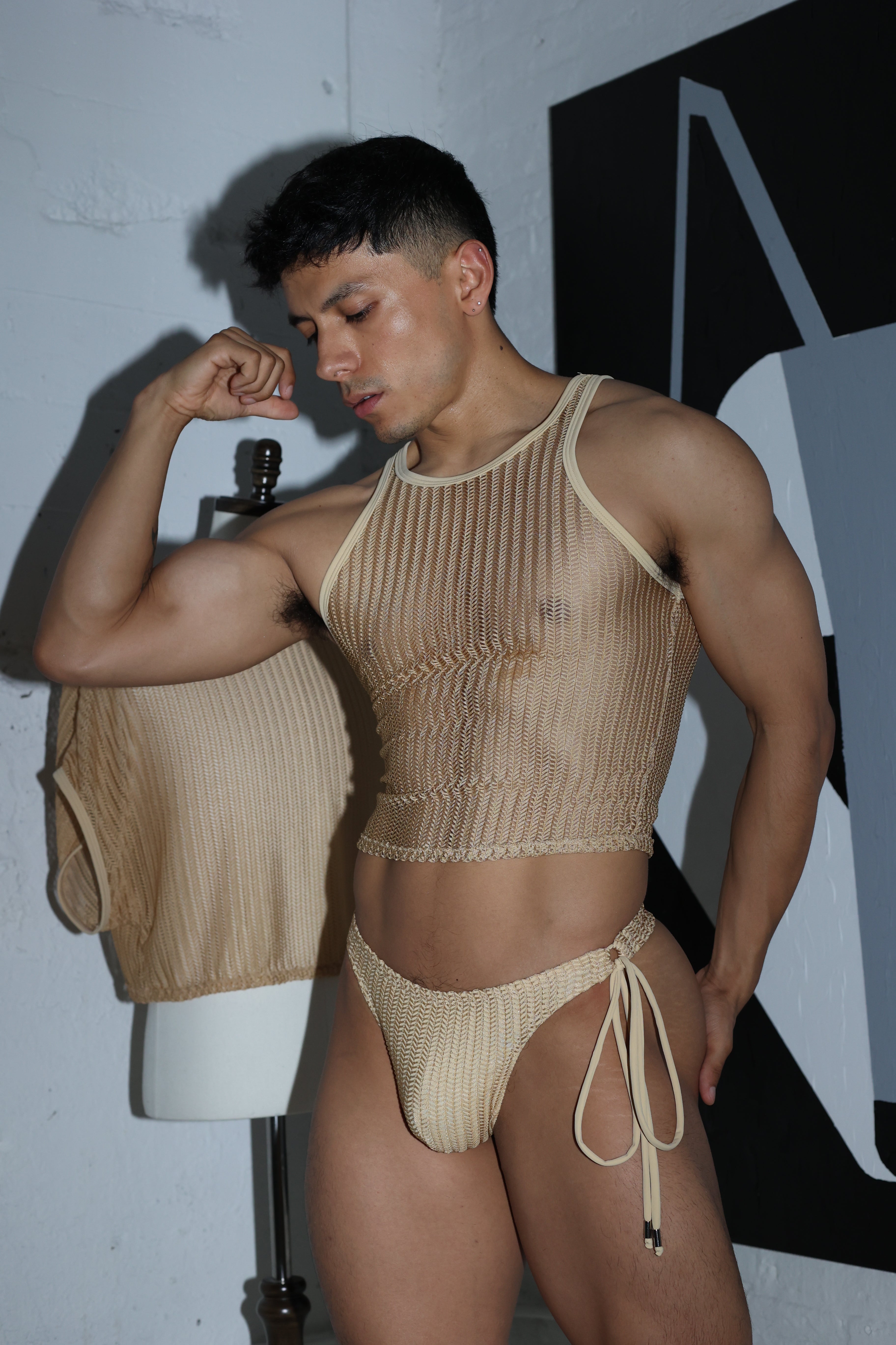 Natural Net Swim String Thong