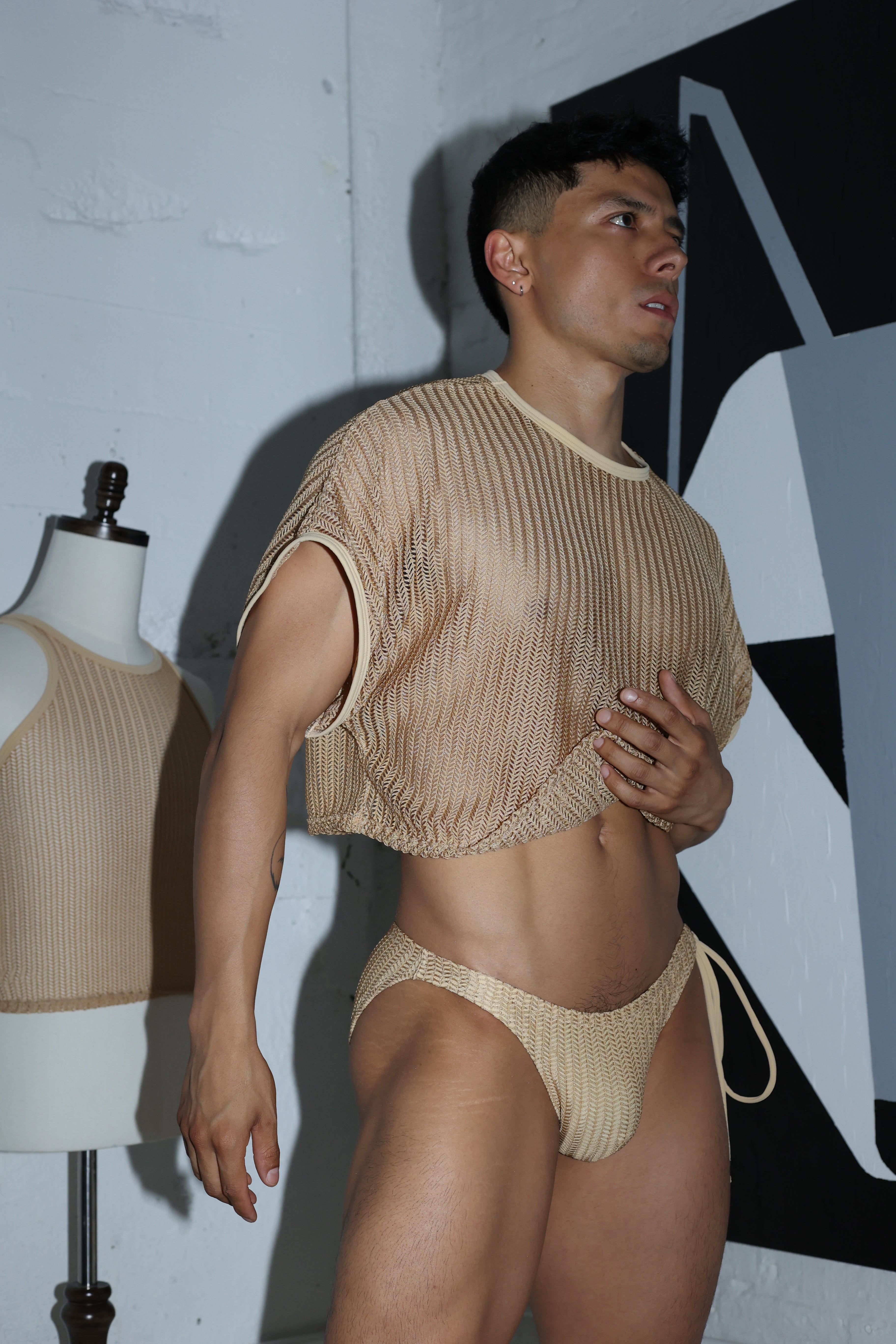 Natural Net Crop Top
