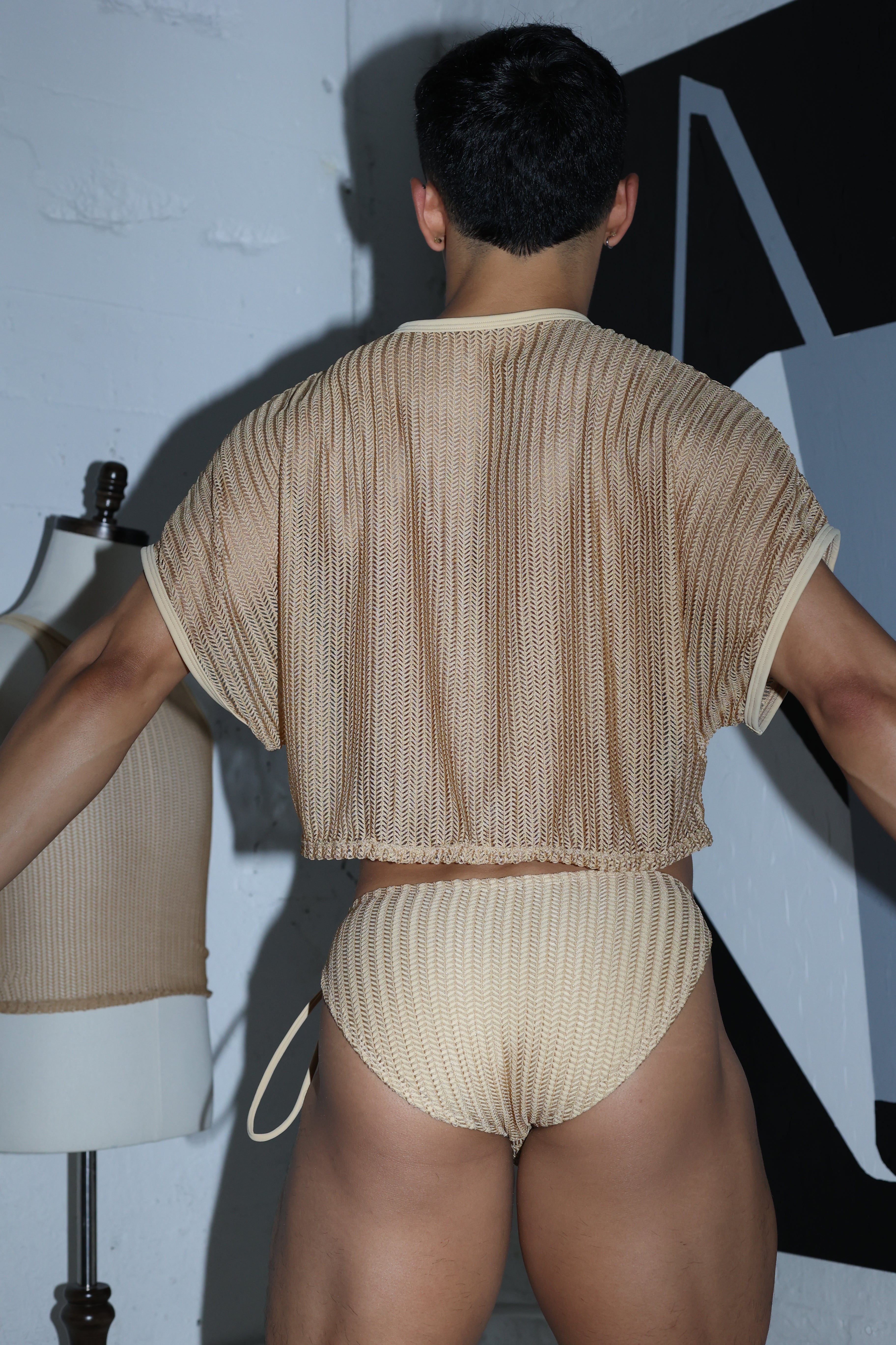 Natural Net Crop Top