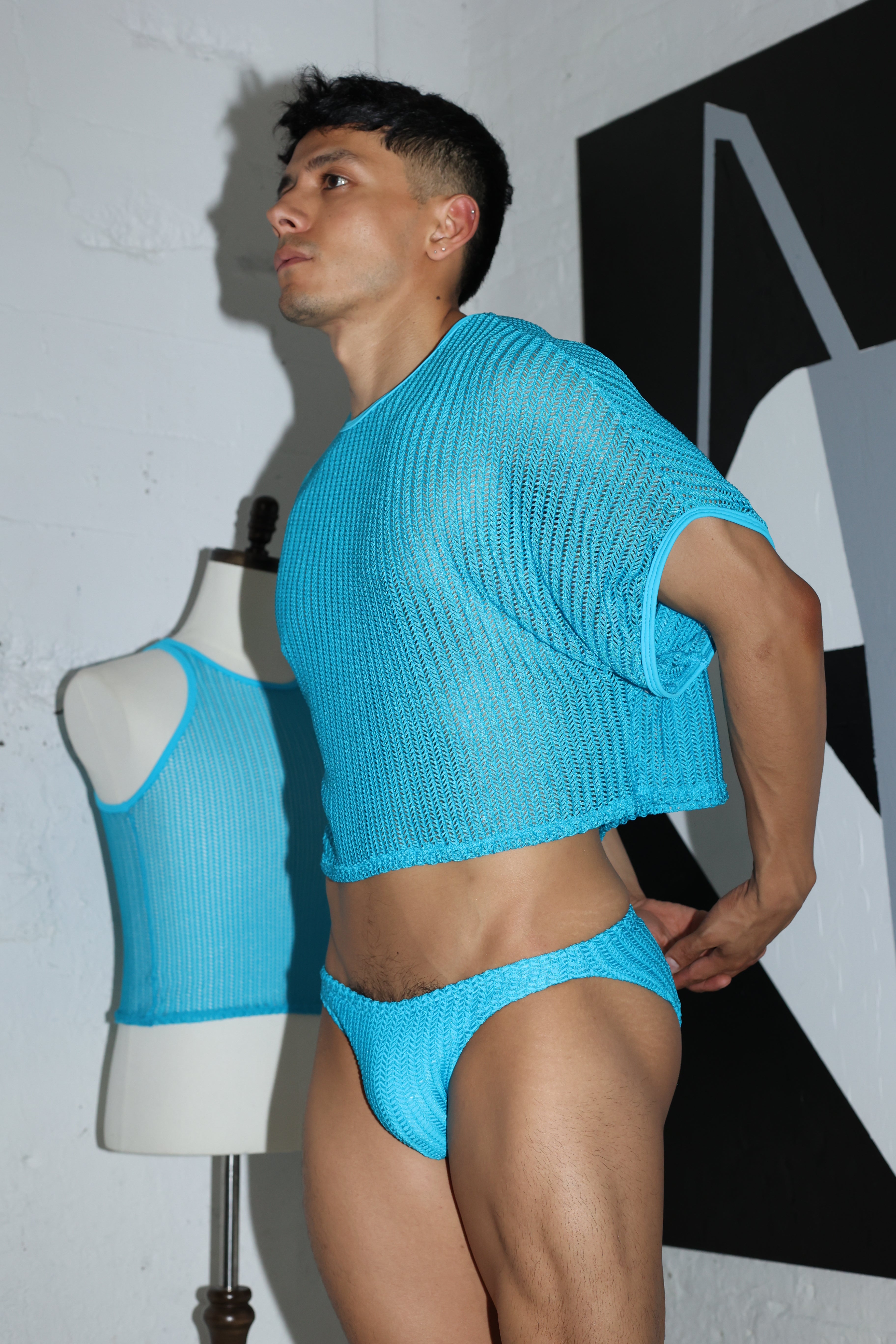 Aqua Net Crop Top