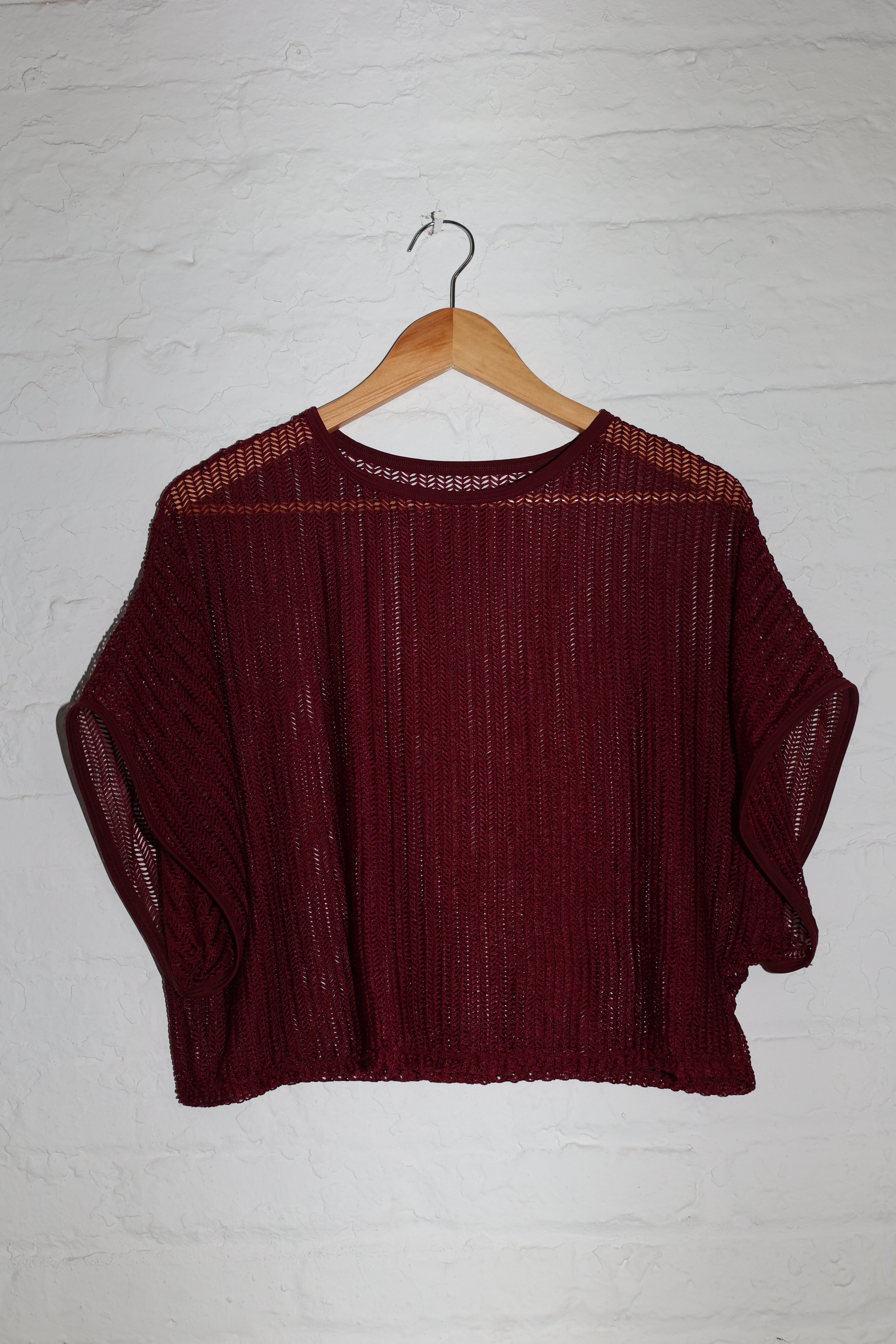 Wine Net Crop Top