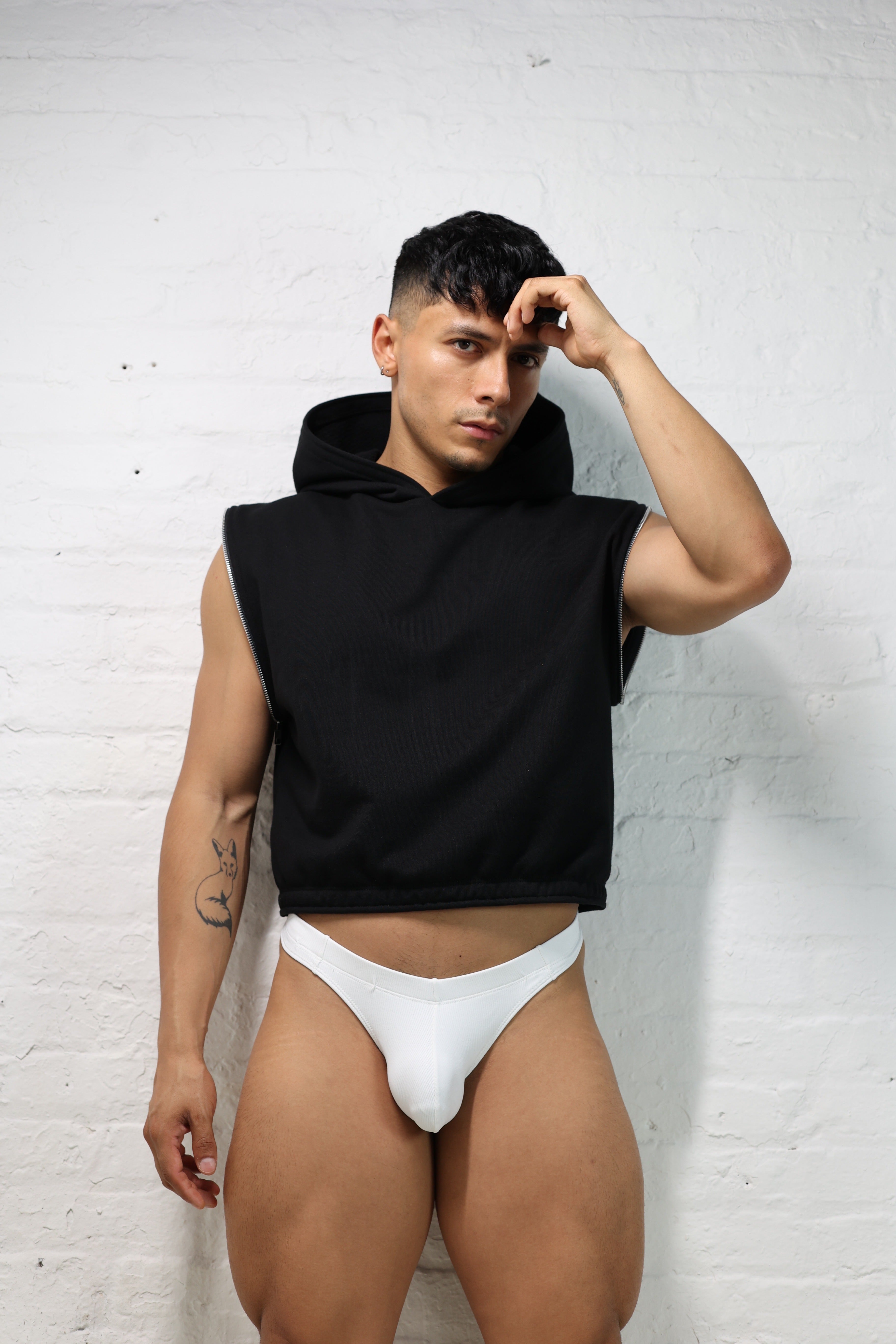 BLACK FRENCH TERRY HOODIE