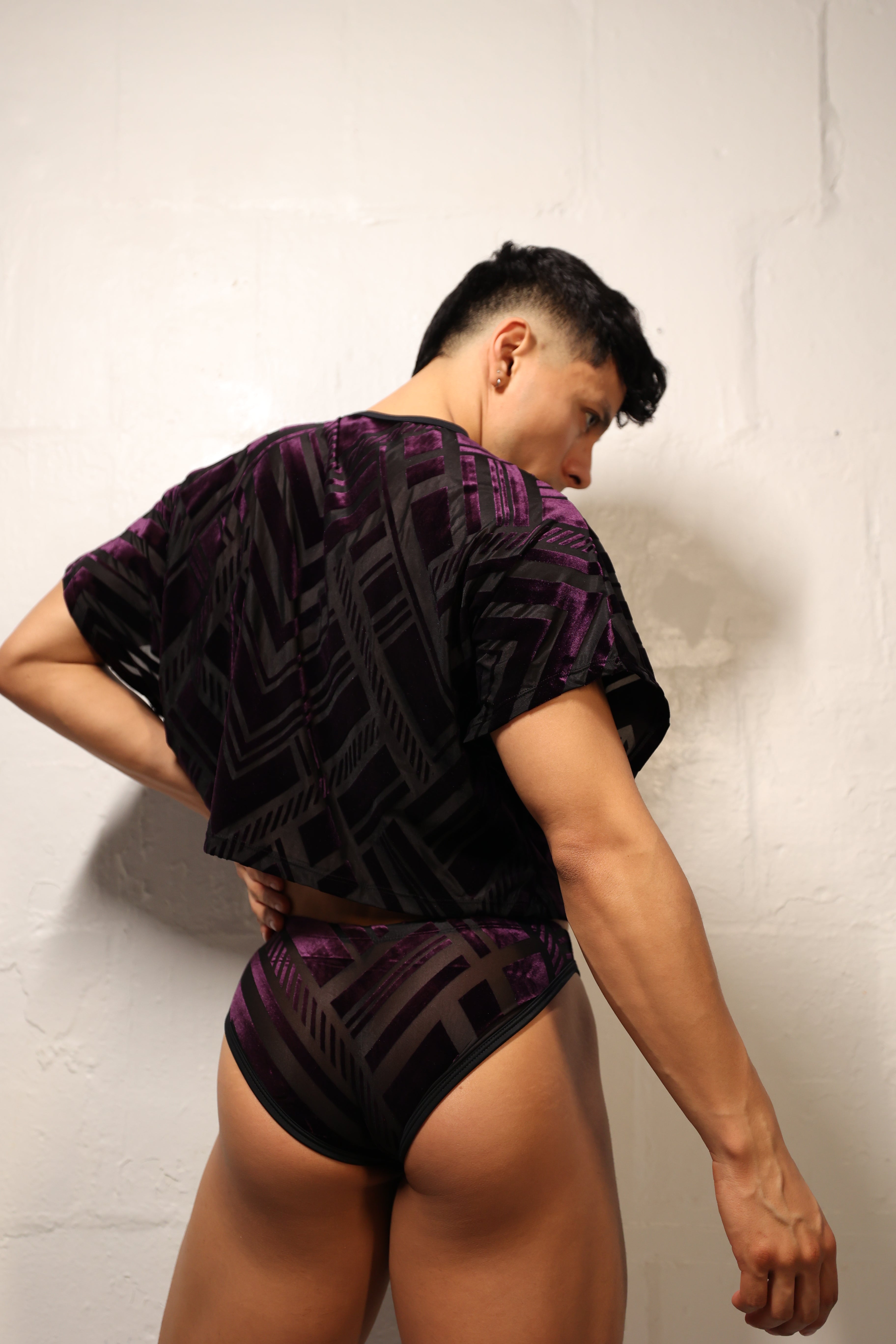 Geometric Purple Briefs