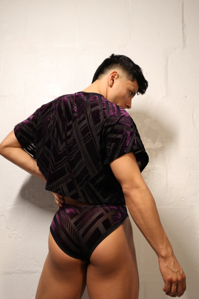 GEOMETRIC PURPLE BRIEFS