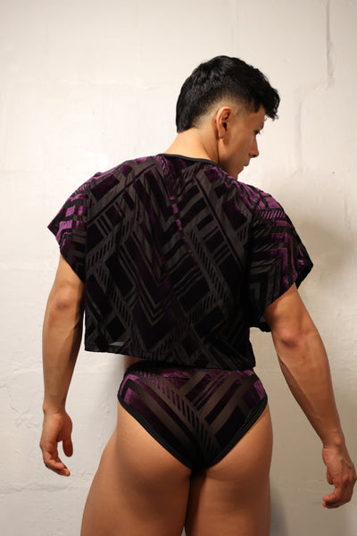 GEOMETRIC PURPLE BRIEFS