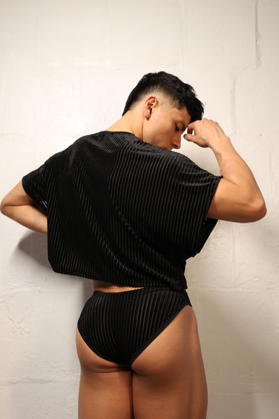 BLACK STRIPE BRIEFS