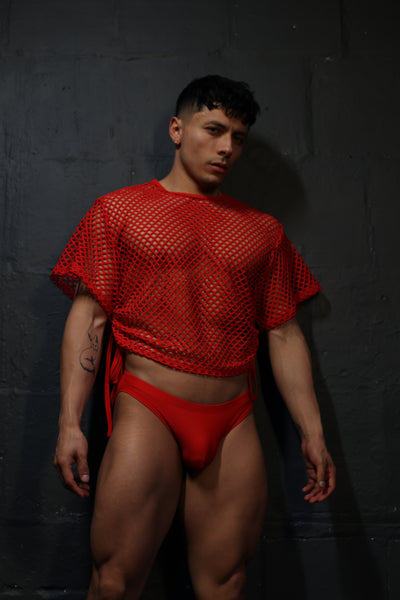 FABI'S CLOSET ROSSO CROP TOP