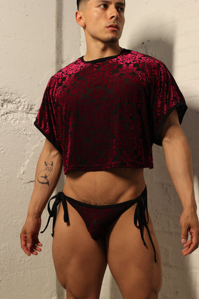 Ruby Damask Crop Top