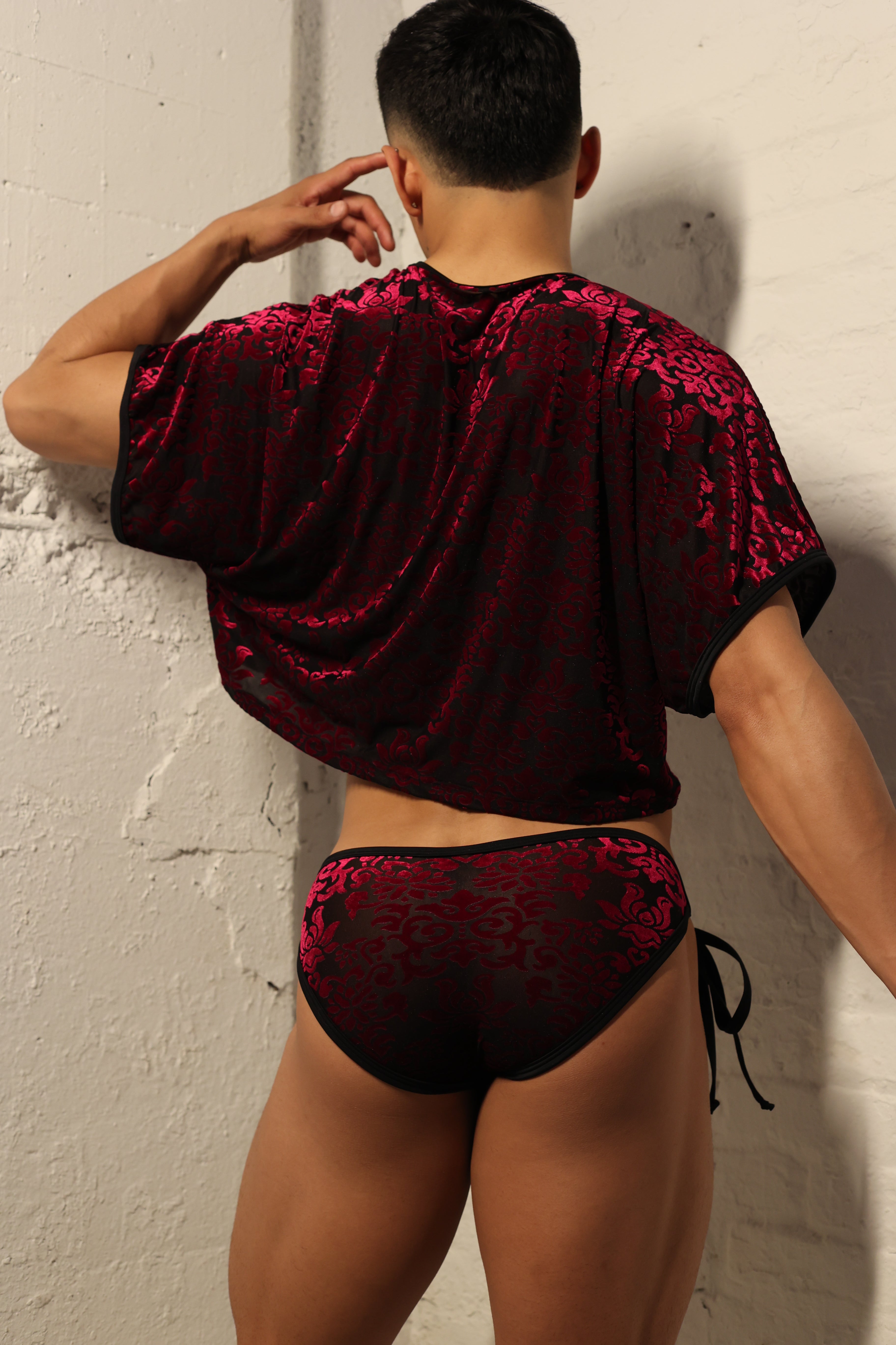 Ruby Damask Crop Top