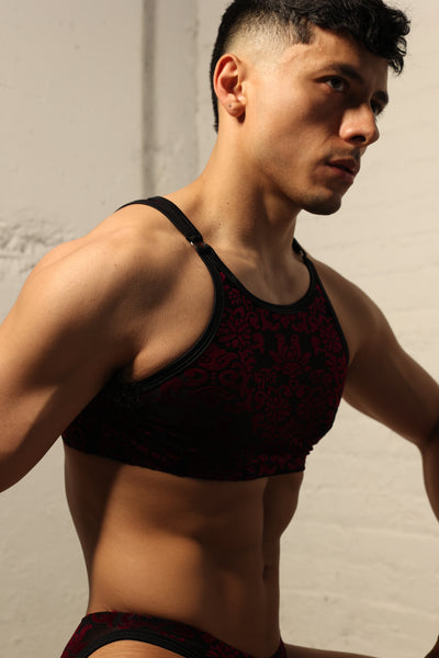 Ruby Damask Ring Crop