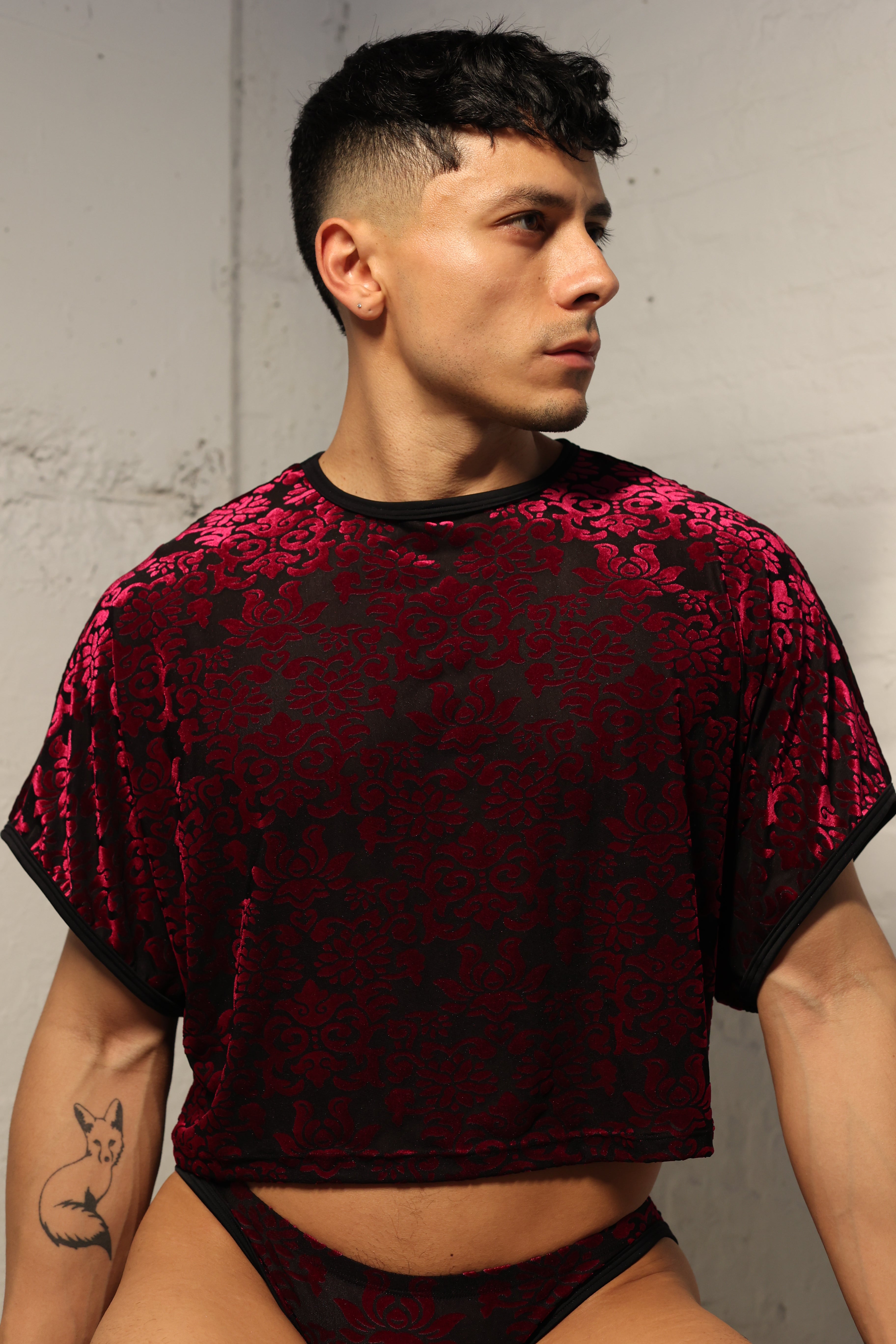 Ruby Damask Crop Top