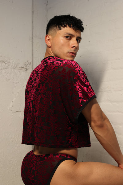 Ruby Damask Crop Top