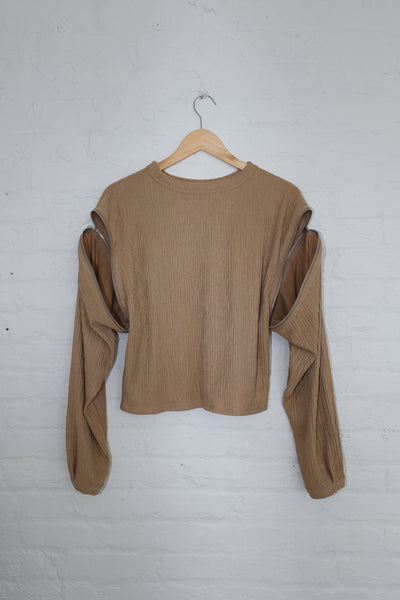 NATURAL PLISSÉ SWEATER