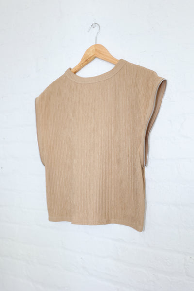NATURAL PLISSÉ SWEATER