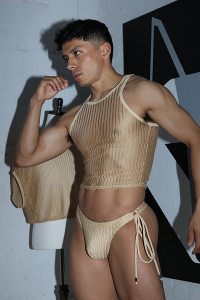 Natural Net Swim String Thong
