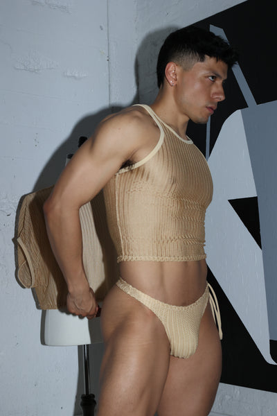 Natural Net Swim String Thong