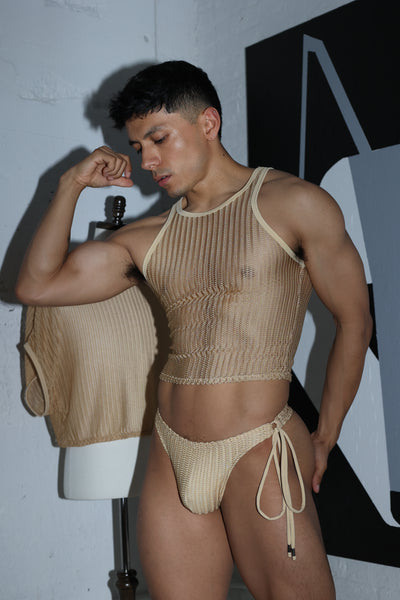 Natural Net Swim String Thong