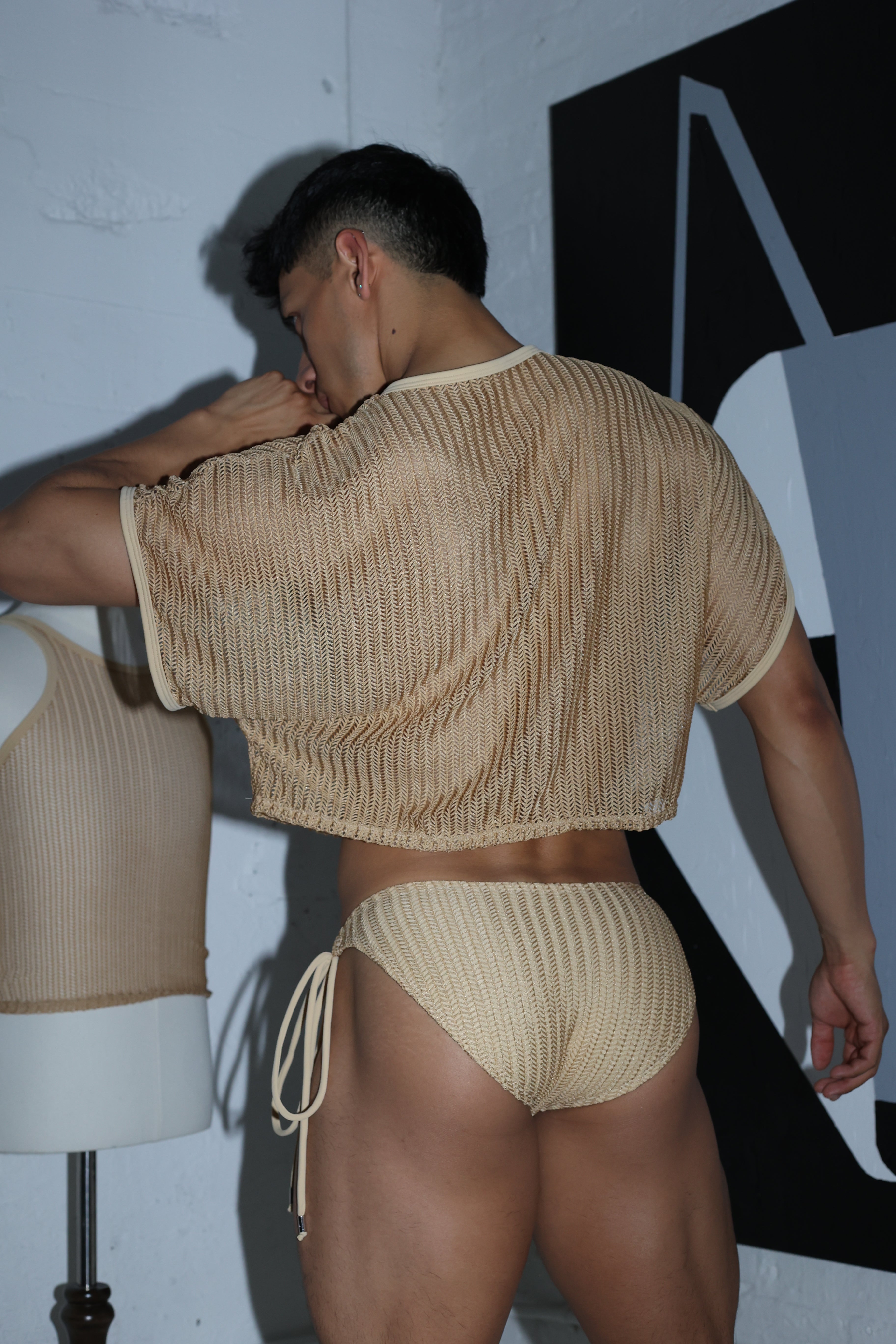 Natural Net Swim String Bikini