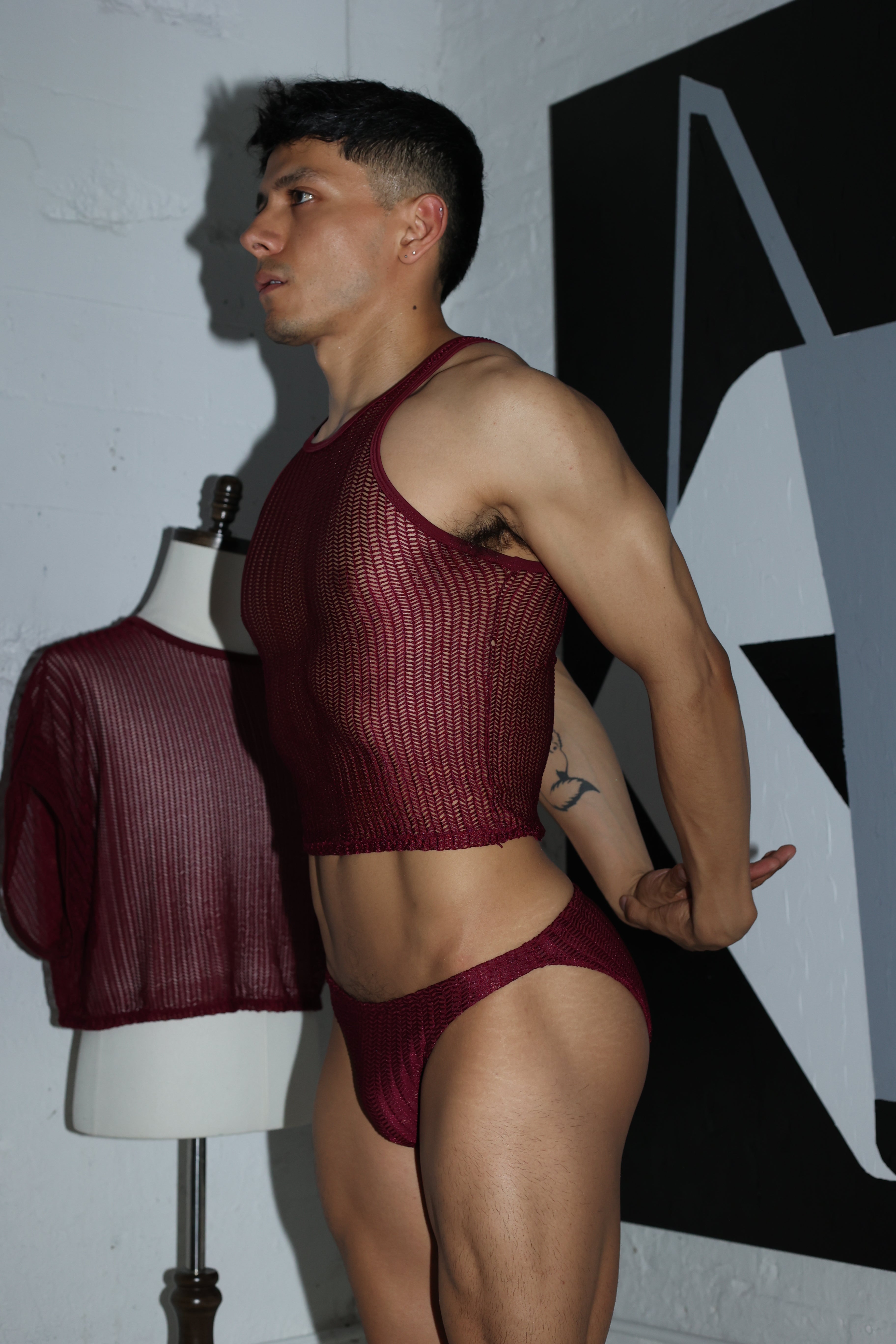 Wine Net Swim Bikini