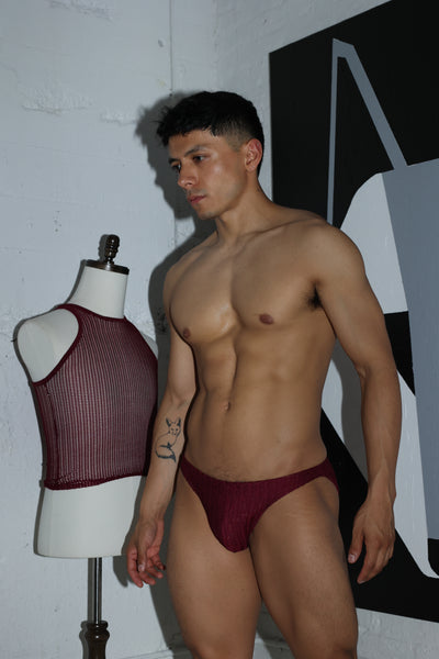 Wine Net Swim Bikini