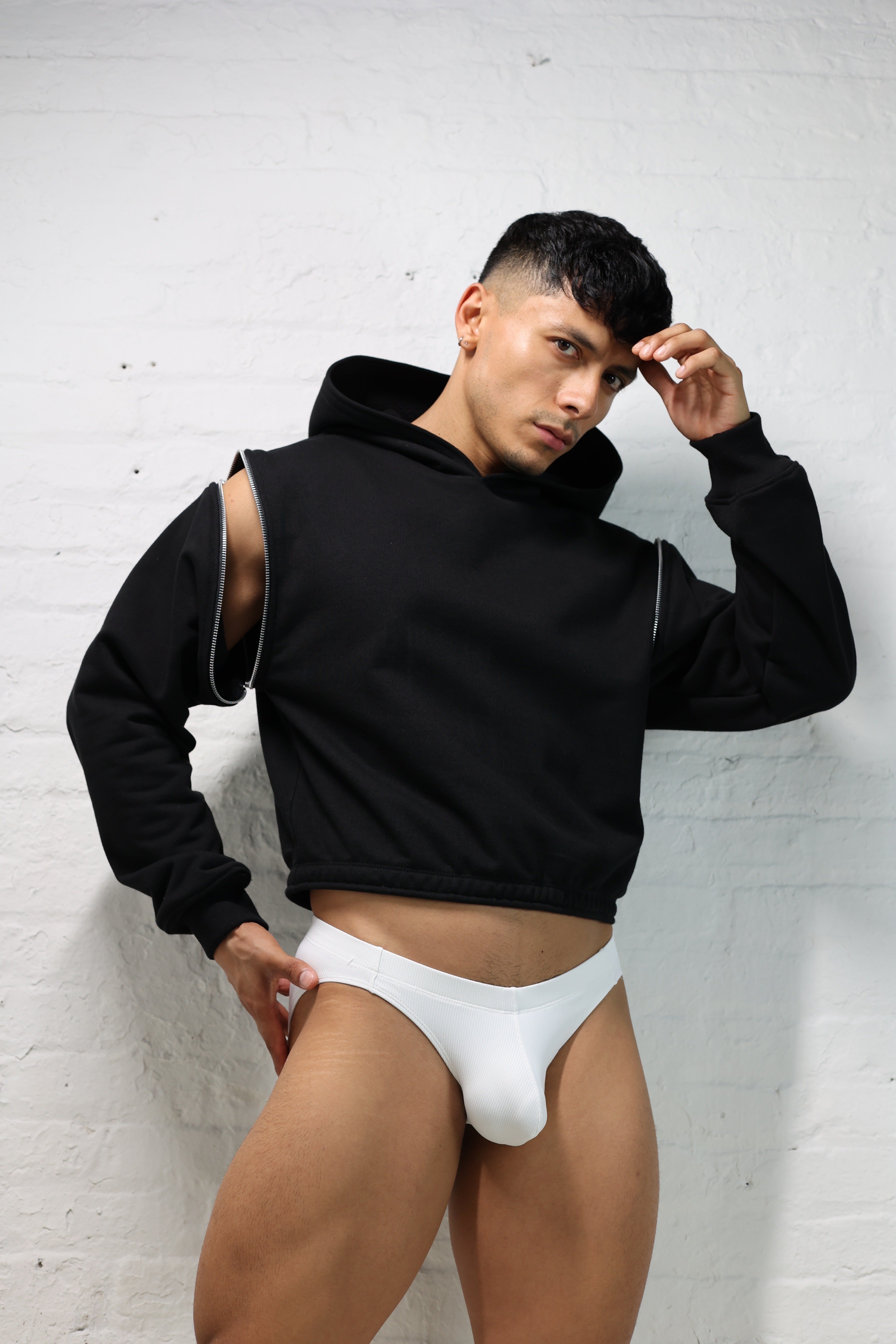 BLACK FRENCH TERRY HOODIE