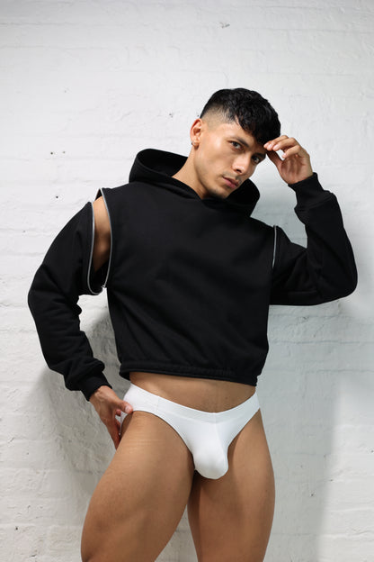 BLACK FRENCH TERRY HOODIE