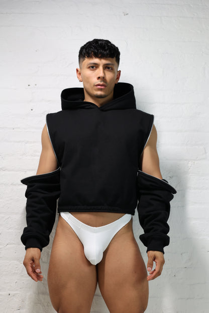 BLACK FRENCH TERRY HOODIE