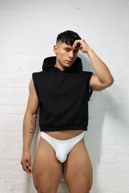 BLACK FRENCH TERRY HOODIE