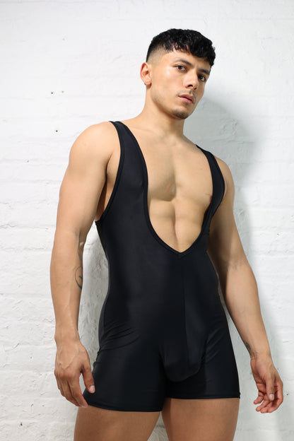 BLACK TRUNK BODYSUIT