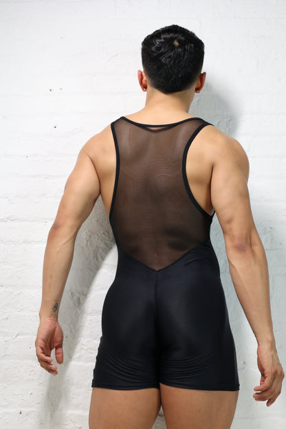 BLACK TRUNK BODYSUIT
