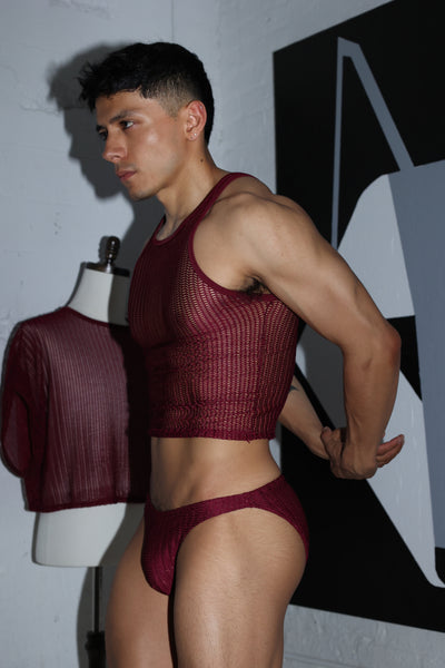 Wine Net Swim Bikini