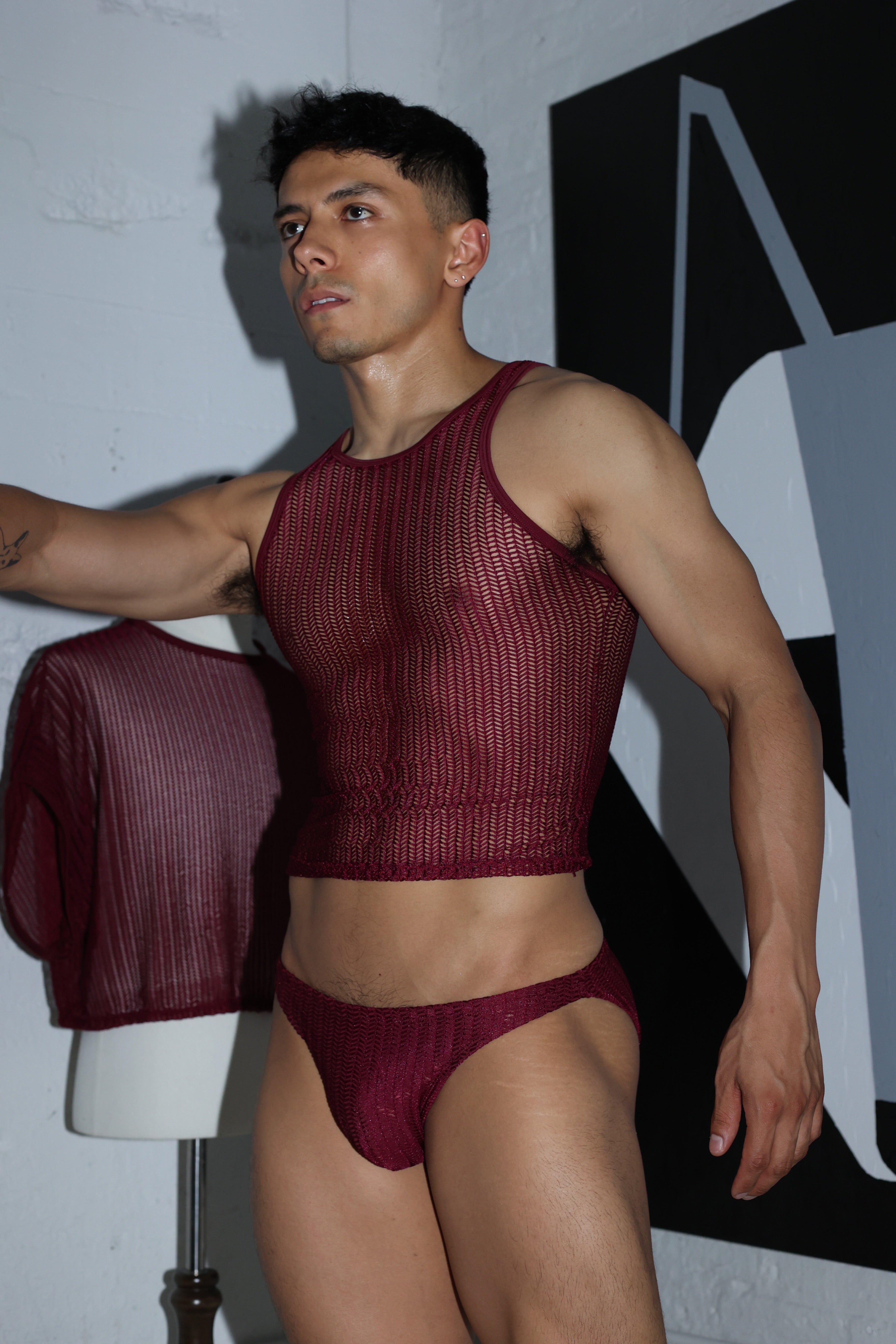 Wine Net Swim Bikini