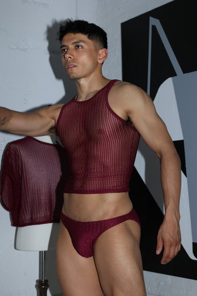 Wine Net Swim Bikini